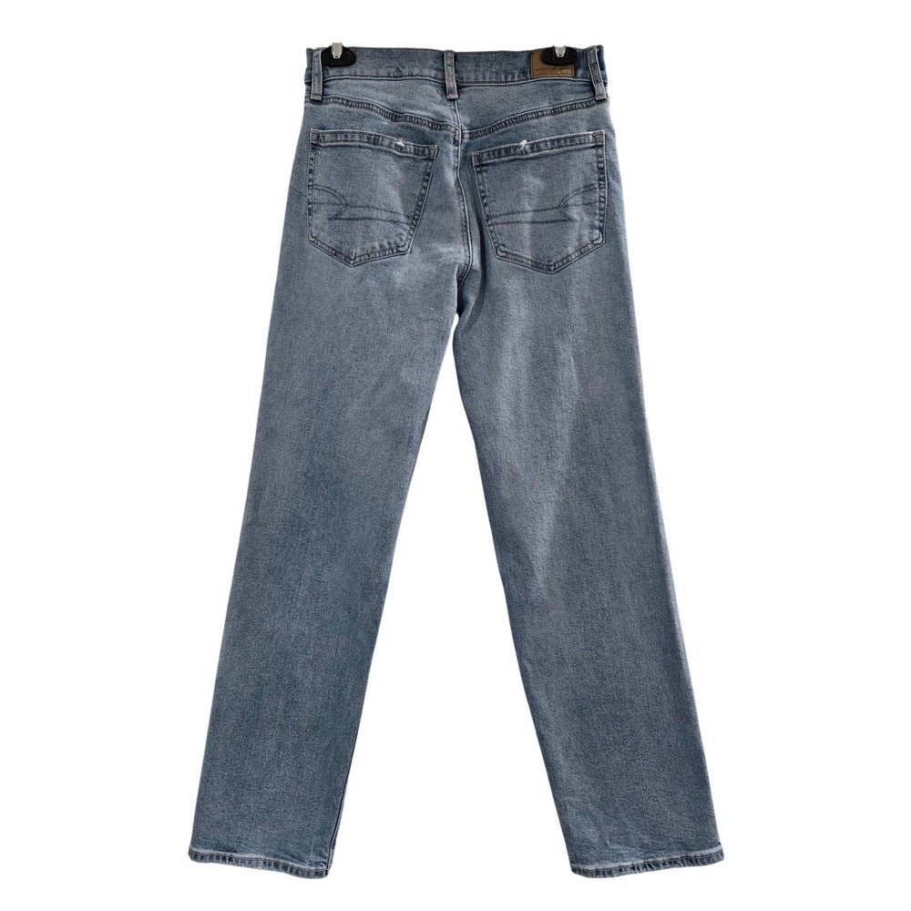 American Eagle Size 0 Strigid Straight Leg Jeans High Rise Denim #1402 - Picture 3 of 10